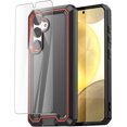 thumbnail image 1 of KOMI for Samsung Galaxy S24/S25 Case with Glass Screen Protector,Heavy Duty Drop Protection Full Body Rugged Shockproof Military Protective Tough Durable Cover for Galaxy S24/S25 6.1" 5G 2025 Red, 1 of 5