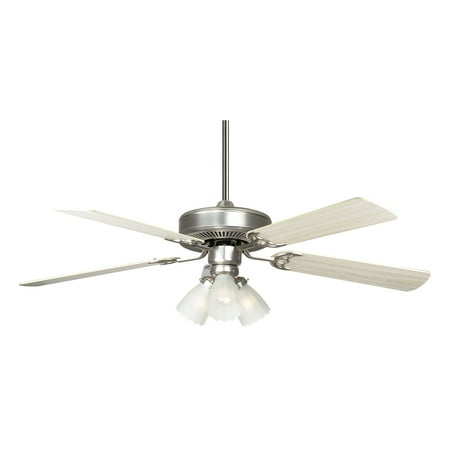 Luminance Concord Fans CF52848-53-MB-LED 52 Inch Home Air Fan  Three Light with Satin Nickel Finish