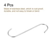 thumbnail image 3 of Unique Bargains 9.84' Meat Hooks, 0.24' Thick Stainless Steel S-Hook, Meat Processing Hanging 4Pack, 3 of 5