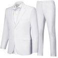 thumbnail image 1 of Traje CAZUOYI, ajustado, blanco, para bodas, baile de graduación, para hombre, talla XXXL, 1 of 6