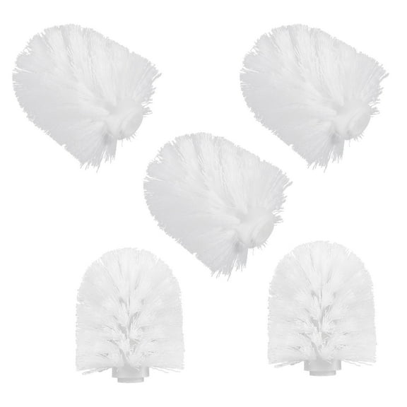 YSNOOWE 5Pcs White Toilet Brush Heads for Bathroom and Office Cleaning
