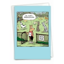 NobleWorks Funny Birthday Greeting Card with 5 x 7 Inch Envelope (1 Card) Bday Dog Run C2413BDG