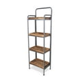 thumbnail image 2 of Cheungs 4841 4-Tier Wood Shelf with Metal Frame, 2 of 3