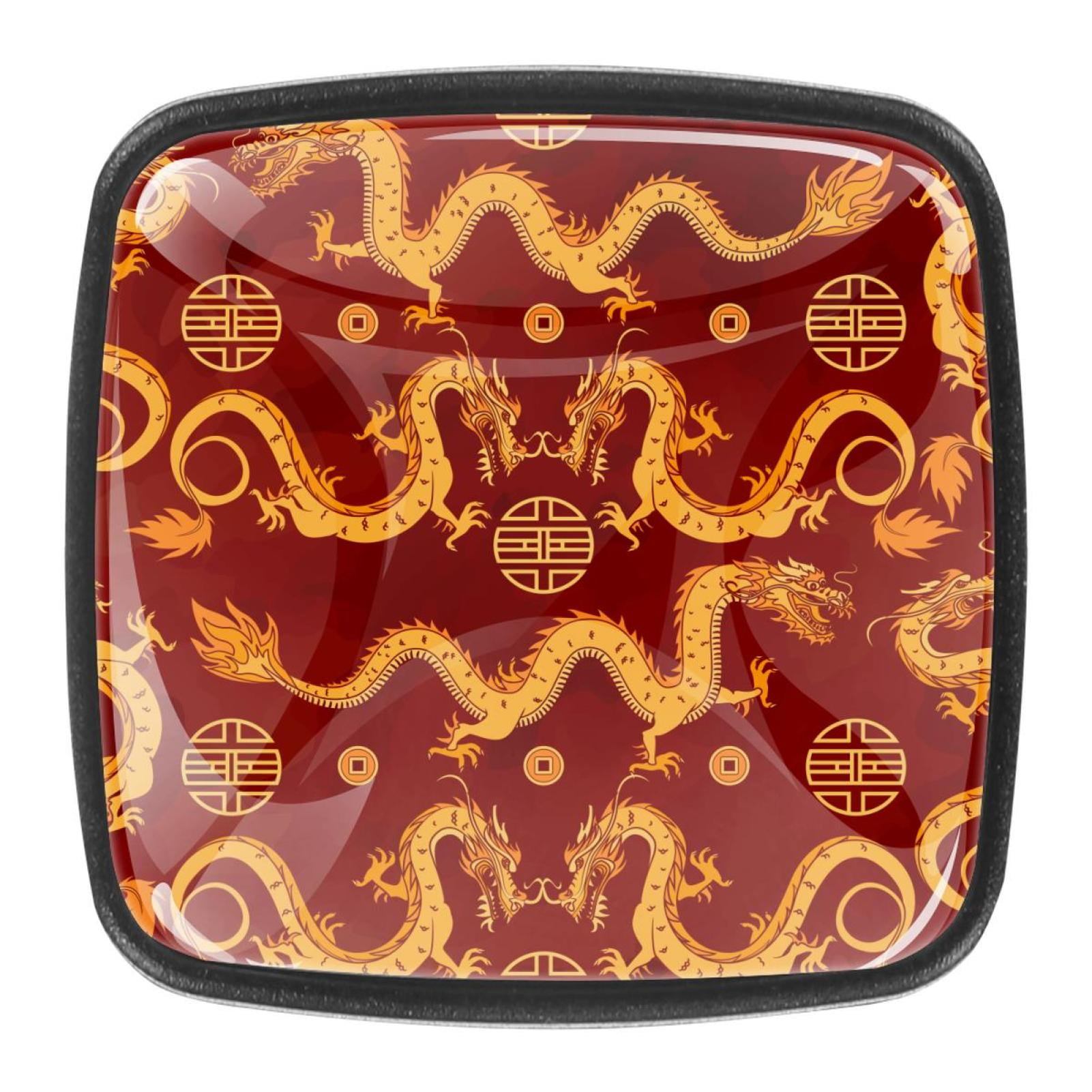 4 Pcs Square Handle Cupboard Knob Drawer Pulls Handle Chinese