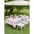 thumbnail image 4 of Outdoor Tablecloth with Umbrella Hole for Patio/Picnic/Party/Camping, Nautical Coastal Waterproof Table Cloth Rectangle Table Cover Washable, Summer Beach Shell Starfish Floral (60"x 102"), 4 of 8