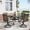 Brown, variant on DIFY 5PCS Outdoor Dining Set, 41" Round Dining Table and 4 Swivel Chairs, Black/Dark Blue