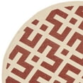 thumbnail image 2 of SAFAVIEH Courtyard Alvin Geometric Indoor/Outdoor Area Rug, 6'7" x 6'7" Round, Red/Bone, 2 of 4