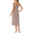 thumbnail image 3 of INSPIRE CHIC Women's Nightgown Spaghetti Strap Round Neck Sleep Under Full Cami Dress 2XL Khaki, 3 of 6