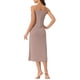 thumbnail image 3 of INSPIRAR CHIC Camisón de Mujer con Tirantes Espagueti Cuello Redondo Vestido de Dormir Completo M Khaki, 3 of 6