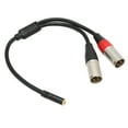 thumbnail image 2 of Cable de micrófono de 3,5 mm 1/8 a XLR Cable estéreo profesional balanceado dual XLR macho a hembra de 3,5 mm 1,0 pies, 2 of 8