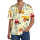 thumbnail image 1 of Balery Heavy Equipment Camisa Casual de Manga Corta con Botones para Hombre, Texturizada, Estilo Cubano, para Playa, Verano-X-Large, 1 of 5