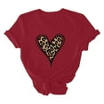 thumbnail image 4 of Tbopshirt Womens Tops,Valentine's Day T-Shirts for Women Graphic,Plus Size Tops,Women Valentines Day Heart Printed Short Sleeve T-Shirt Novelty Graphic Tops Casual Round Neck S-XXXL, 4 of 5