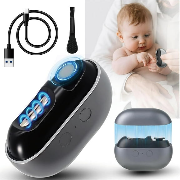 Upgraded 3 in 1 Automatic Nail Clippers with LED Light & Magnetic Cover, 2-Speed  Electric Nail Trimmer for Seniors & Adults, USB Rechargeable, Nail Debris Storage