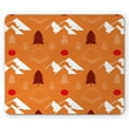 thumbnail image 1 of Landscape Mouse Pad, Boho Rustic Symmetric Image of Suns Mountains Fir Trees and Antlers, Rectangle Non-Slip Rubber Mousepad, Orange Burgundy Scarlet, by Ambesonne, 1 of 2