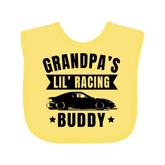 Inktastic Grandpas Lil Racing Buddy Boys or Girls Baby Bib