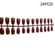 thumbnail image 2 of Uñas postizas de ataúd Vogacara CE012054-04 Degradado rojo oscuro 24 piezas, 2 of 6