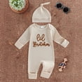 thumbnail image 2 of CAUYDY Preemie Sleepers for Girls Newborn Fall Winter Pajamas 3 6 9 Months 1T 2T Baby Long Sleeve Clothes for Boys Infant Soft Jumpsuit Sizes 0-3 Months,Beige, 2 of 4