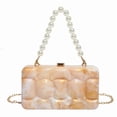 thumbnail image 6 of Baguery Women's Sparkly Acrylic Evening Clutch - Pearl/Metal Bead Handle Shoulder Bag with Detachable Chain for Wedding, 6 of 9