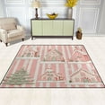 thumbnail image 2 of Yayeee Area Rugs for Living Room 5.2'x4' Non Slip Washable Bedroom Floor Carpet, Light Green Christmas Houses, 2 of 6