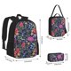 thumbnail image 2 of Disketp Floral Mochila Estampada de Gran Capacidad con Lonchera y Estuche, Set de 3 Piezas para Estudiantes, 2 of 7