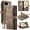 Brown, variant on For Google Pixel 10 A Wallet Case with Card Slots, Leather Detachable Wristlet Strap 3-in-1 Zipper Pocket and Magnetic Flip Folio, RFID Blocking Card Holder Stand Case for Women and Men,Black