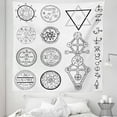 thumbnail image 1 of White Tapestry, Design Circular Pentagram Hidden Knowledge of Cosmos Themed Print, Fabric Wall Hanging Decor for Bedroom Living Room Dorm, 5 Sizes, White and Black, by Ambesonne, 1 of 1