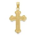 thumbnail image 4 of FB Jewels 14K Yellow Gold Satin & Polished Budded Cross Pendant, 4 of 4