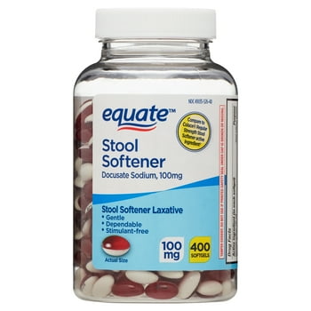 Equate Stool Softener  Softgels for , 100 mg, 400 Count
