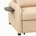 thumbnail image 3 of Modern Simple Linen 3-Seater Sofa 36.2-71.7"D x 42.9"W x 35.8"H with Wing Table and USB Charge, 3 of 26