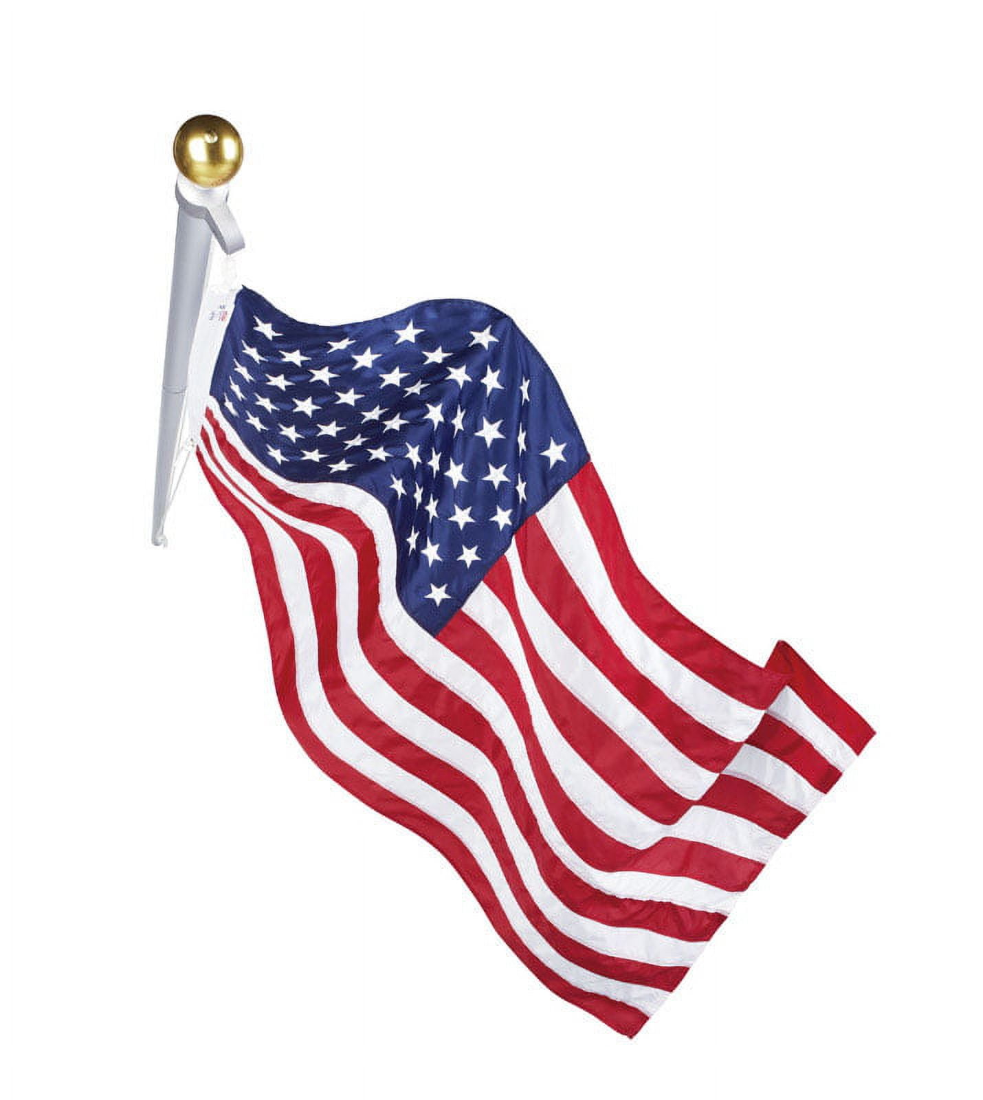 Valley Forge n Flag Kit - Nylon, Weatherproof, Outdoor - Made in , EA