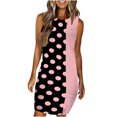 thumbnail image 1 of Vestido de falda de cadera cómoda con estampado floral sin mangas con correas de verano sexy para mujer Pompotops  qwe13034, 1 of 5
