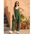 thumbnail image 2 of Lentta Women's Loose V Neck Harem Jumpsuits Sleeveless Spaghetti Strap Baggy Overalls with Pocket (ArmyGreen-XXL), 2 of 4