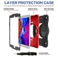 thumbnail image 2 of ELEHOLD Rugged Case for iPad 9th/8th/7th Generation 10.2"(2021/2020/2019),Three-Layer Protection PC+Silicone Case with Folding Handle Grip 360° Rotatable Kickstand Shoulder Strap Shockproof Case,K, 2 of 8