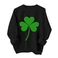 thumbnail image 3 of TaTaai Women Casual St Patrick's Day Printed Crew Neck Long Sleeve No Hood Sweatshirt Ladies Spring Daily Office Street Wear Soft Comfortable Machine Washable Stylish Top Gift, 3 of 6