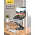 thumbnail image 2 of Nulaxy Telescopic 360 Rotating Laptop Stand for Desk Adjustable Height Swivel Pull Out Design Ergonomic Laptop Riser Standing Desk Converter Fits All 10-17" Laptops Computer MacBook,, 2 of 8