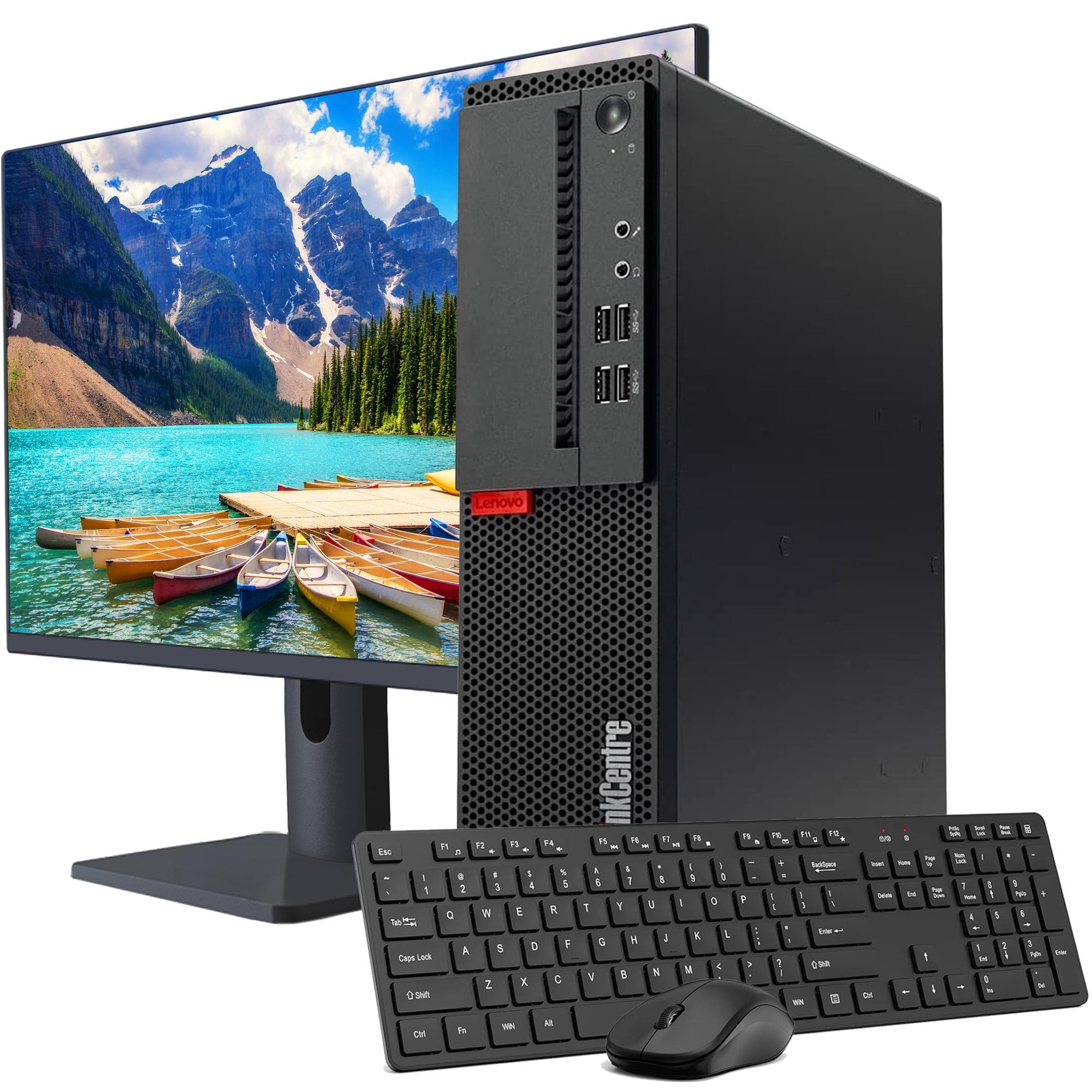Restored Lenovo Thinkcentre M910X USFF PC Intel Core i5-7500 8 GB