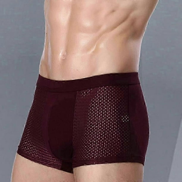4 Pcs Bamboo Boxer Briefs, Box Hero Bamboo Boxers Shorts Men-for All-day Comfort
