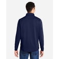 thumbnail image 3 of CORE365 CE404 Men's Market Snag Protect Mesh Colorblock Quarter-Zip Pullover-Classic Navy Heather/ Carbon-2XL, 3 of 6
