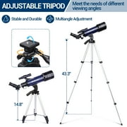 BEBANG Telescope for Adults Astronomy, 70mm Aperture 400mm AZ Mount Refractor Telescope for Kids Adults Beginners