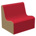 thumbnail image 1 of Softscape 10463-RDSD Wave Preschool Sofa - Red & Sand, 1 of 1