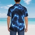 thumbnail image 4 of Disketp Hawaiian Shirts For Men,Blue Lightning Print Mens Casual Short Sleeve Button Down Shirts Beach Shirt, 4 of 7