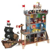 KidKraft Pirate's Cove Wooden Ship Play Set with Lights and Sounds and 17 Accessories