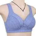 thumbnail image 2 of Aayomet Bralettes for Women With Support Comfortable Wire Back Hook Closure Plus Size (Blue, 42), 2 of 4