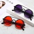 thumbnail image 4 of SharkTRUE Lunettes de Soleil Rétro Steampunk Rondes en Métal Accessoires, 4 of 8