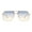 Gold (Blue Peach), variant on Unisex Fashion Sunglasses Modern Geometric Square Metal Frame UV400 Gold, Black