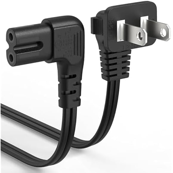 LujingZ TV Power Cord 12Ft for Samsung LG Sony Insignia TCL Roku Sharp Toshiba 2 Prong 7A 125V Ac Power Cord (IEC320 C7 to Nema 1-15P) UN40N5200AFXZA UN65KS8000FXZA UN40J5200AFXZA 43UH6100 Power Cable