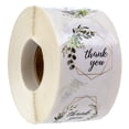 thumbnail image 1 of Pegatinas De Agradecimiento Con Marcos Verdes, 4 Diseños De Agradecimiento Alternos, 500 Pegatinas De Agradecimiento Bohemias, Etiquetas Florales Verdes De 1,5 Pulgadas, Fabricadas En Ee. Uu., 1 of 5