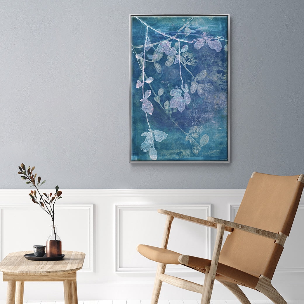 Branching Out VII Framed Premium Gallery Wrapped Canvas - Ready to Hang - 25 x 37 - Silver Floating Frame