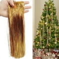 thumbnail image 3 of 3000 Pcs Christmas Tree Tinsel Gold Icicle Strands Hanging Metallic Foil Fringe Tinsel Curtain Decorations for Xmas Wedding Birthday Party Holiday Home Decor 19.6 inch By HXRH, 3 of 7