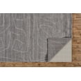 thumbnail image 3 of Feizy Lennox Modern Abstract, Gray/Ivory, 1'6" x 1'6" Swatch Sheen Handmade Casual Design Carpet for Living Dining Bed Room, 3 of 8